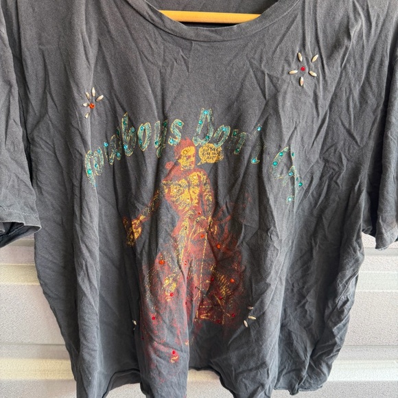 Mother The Rowdy Cutoff Tee in Cowboys Don't Cry - Picture 3 of 7